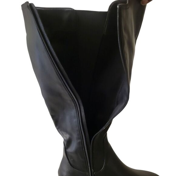 Black Comfortview The Milan Tall Calf Boot Size 11M - Picture 9 of 15